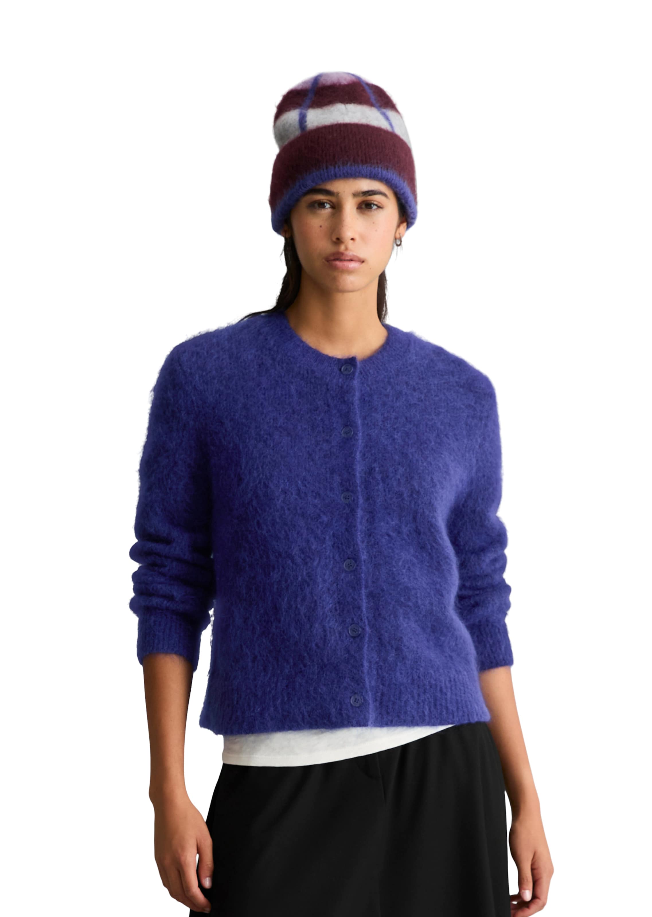 Marc O'Polo DENIM Strickjacke in Lila: Vorderseite