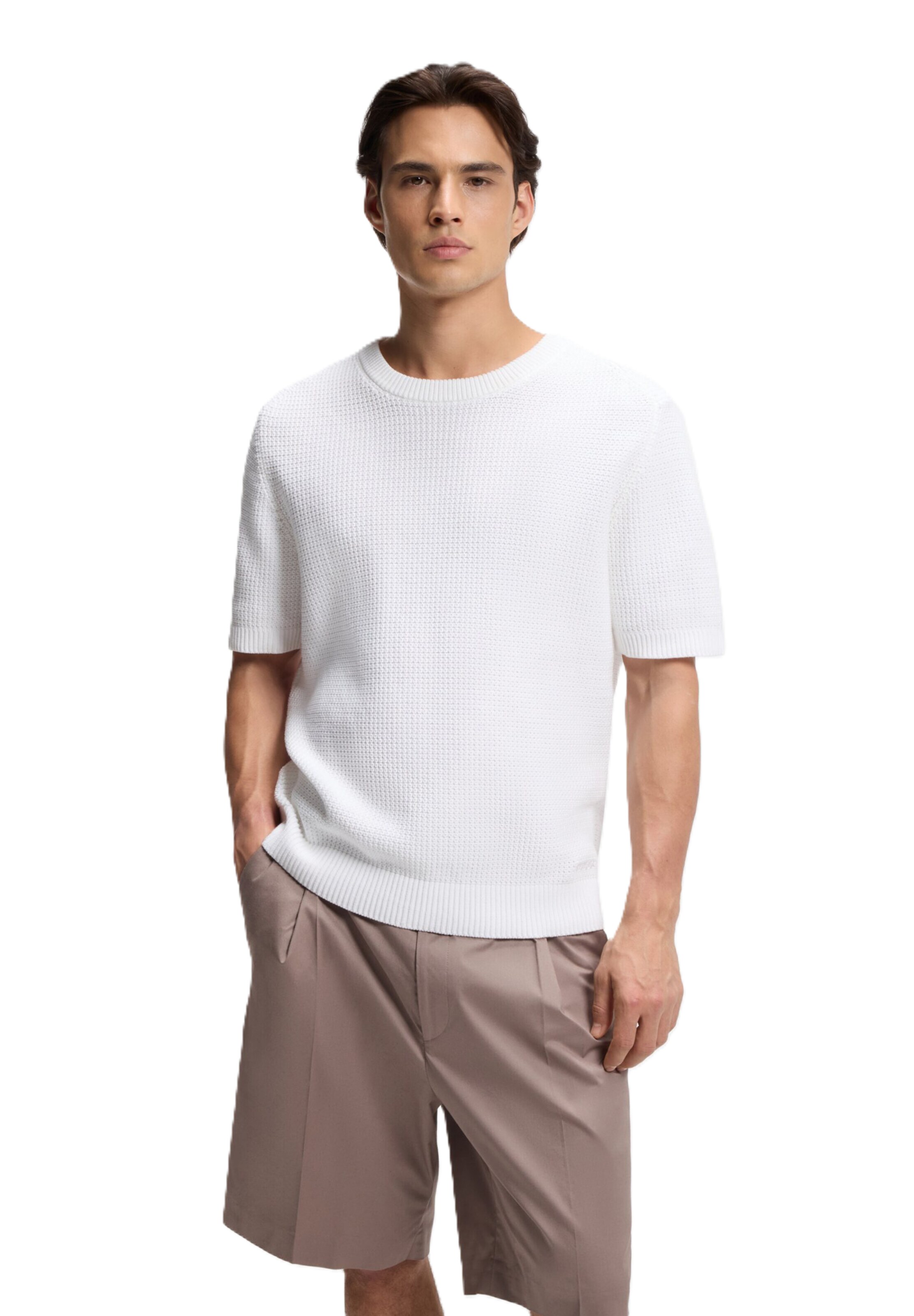 HUGO Pullover 'Saffon' in Weiß: Vorderseite