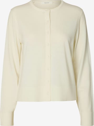 SELECTED Knit Cardigan 'SLFTHEA' in Beige: front