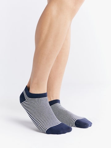 Albero Natur Füßlinge 'Bio-Baumwoll-Sneakersocken Unisex - 2er Pack'‌‌‌‌‌‌‌‌‌ in Blau