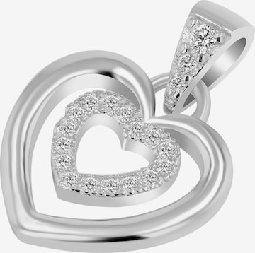 Akzent Pendant '"Cara" aus 925 Sterlingsilber, rhodiniert, langlebig' in Silver: front