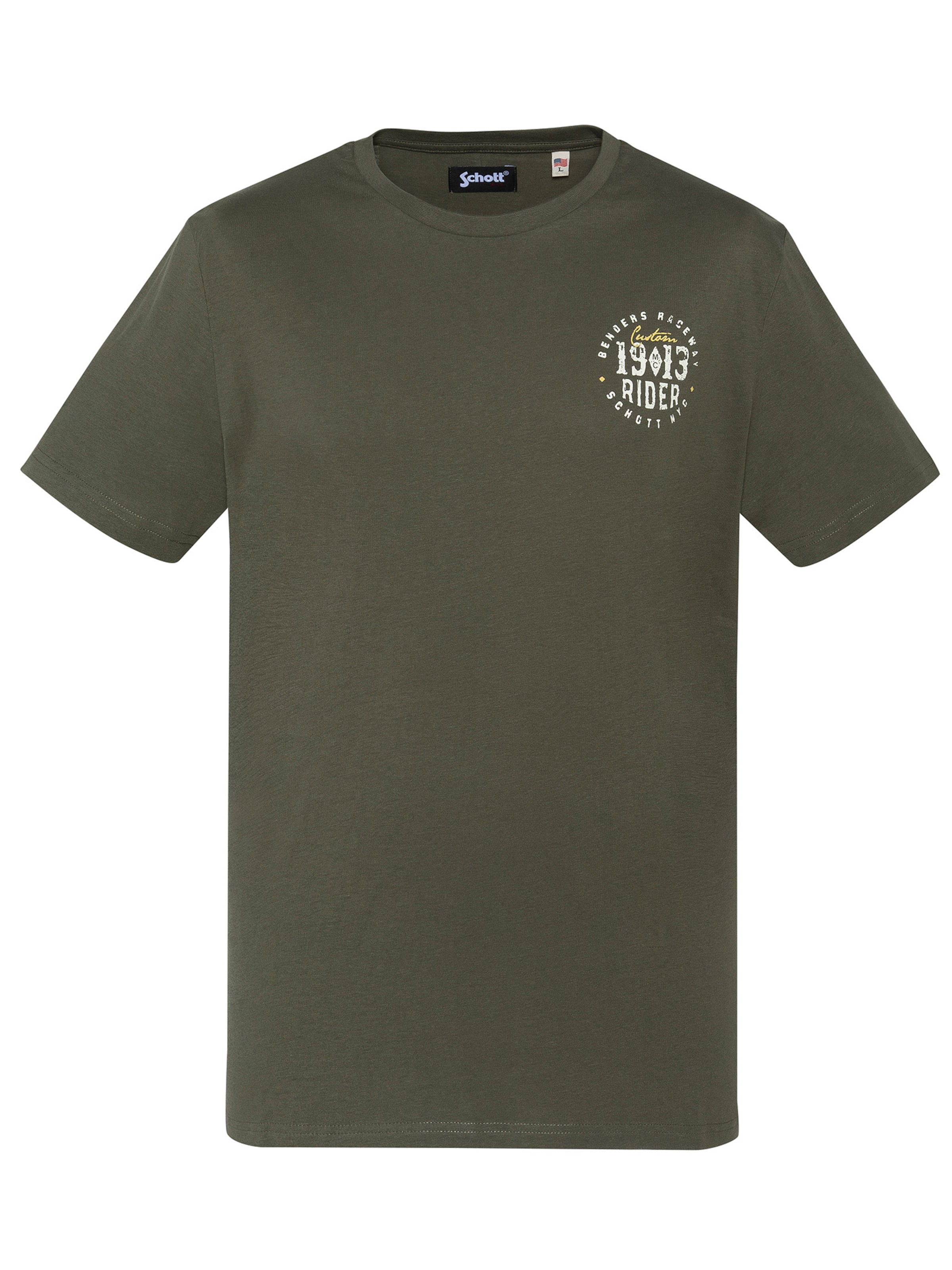 Schott NYC T-Shirt en XXXL/Regular en vert, Vue avec produit