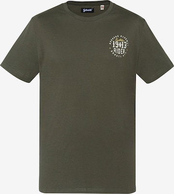 T-Shirt Schott NYC en vert : devant