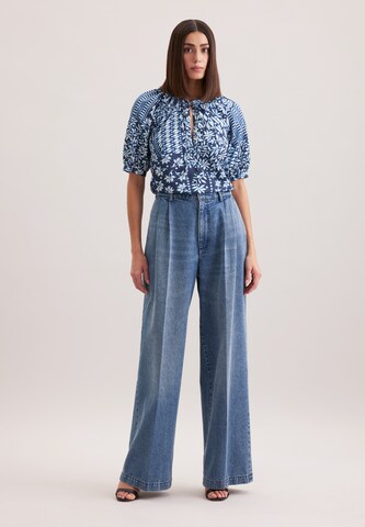 SEIDENSTICKER Blouse 'Schwarze Rose' in Blauw