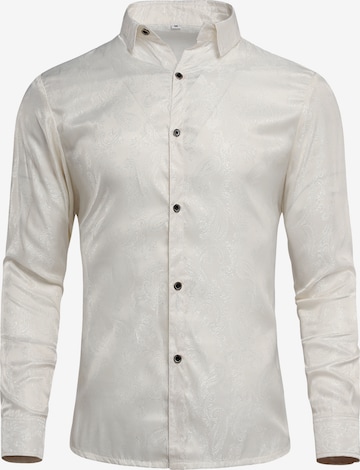YOUTHUP Button Up Shirt 'Stick' in White: front