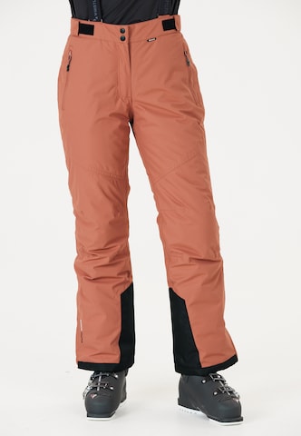 Whistler Regular Workout Pants 'Fairway' in Brown: front