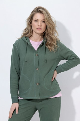 Ulla Popken Sweatjacke in Grün