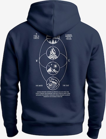 Neverless Sweatshirt 'Elemental Awareness' in Blue: front