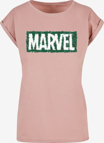 ABSOLUTE CULT T-Shirt 'Marvel - Holly' in Pink: predná strana