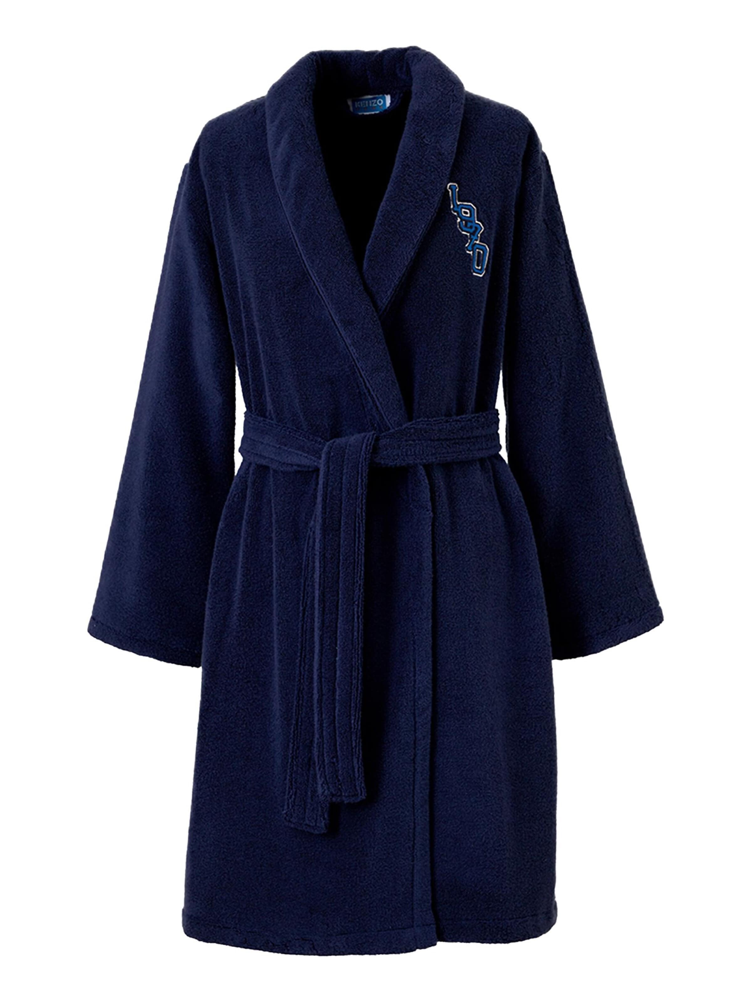 KENZO Bademantel lang 'KVTIGER'‌‌ in Blau: Vorderseite