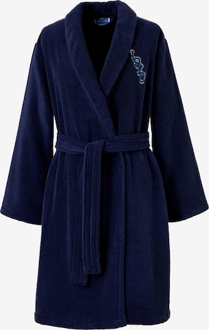 KENZO Long Bathrobe 'KVTIGER' in Blue: front