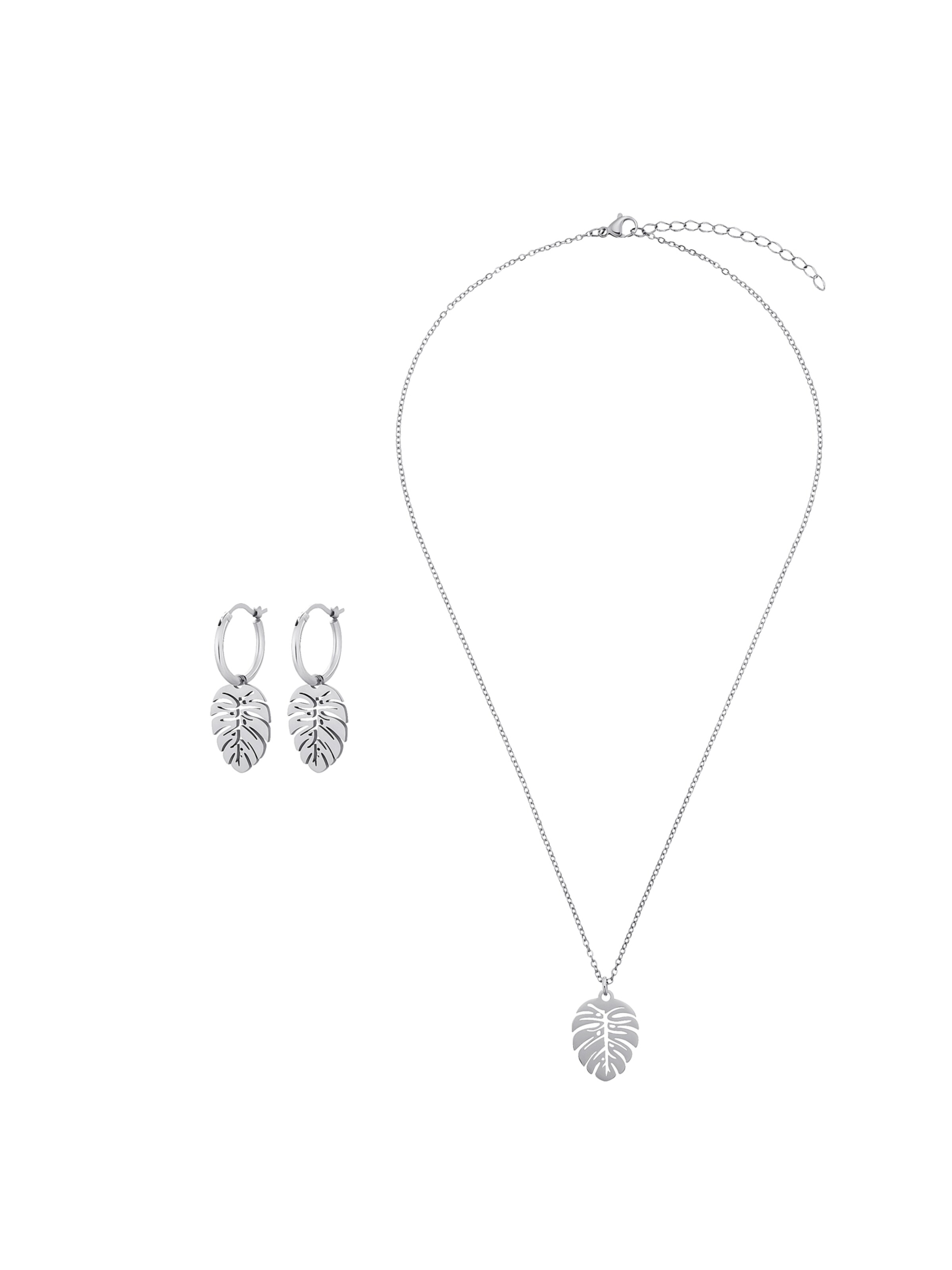 Parure de bijoux 'Folium' Heideman en argent : devant