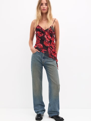 Haut Pull&Bear en rouge