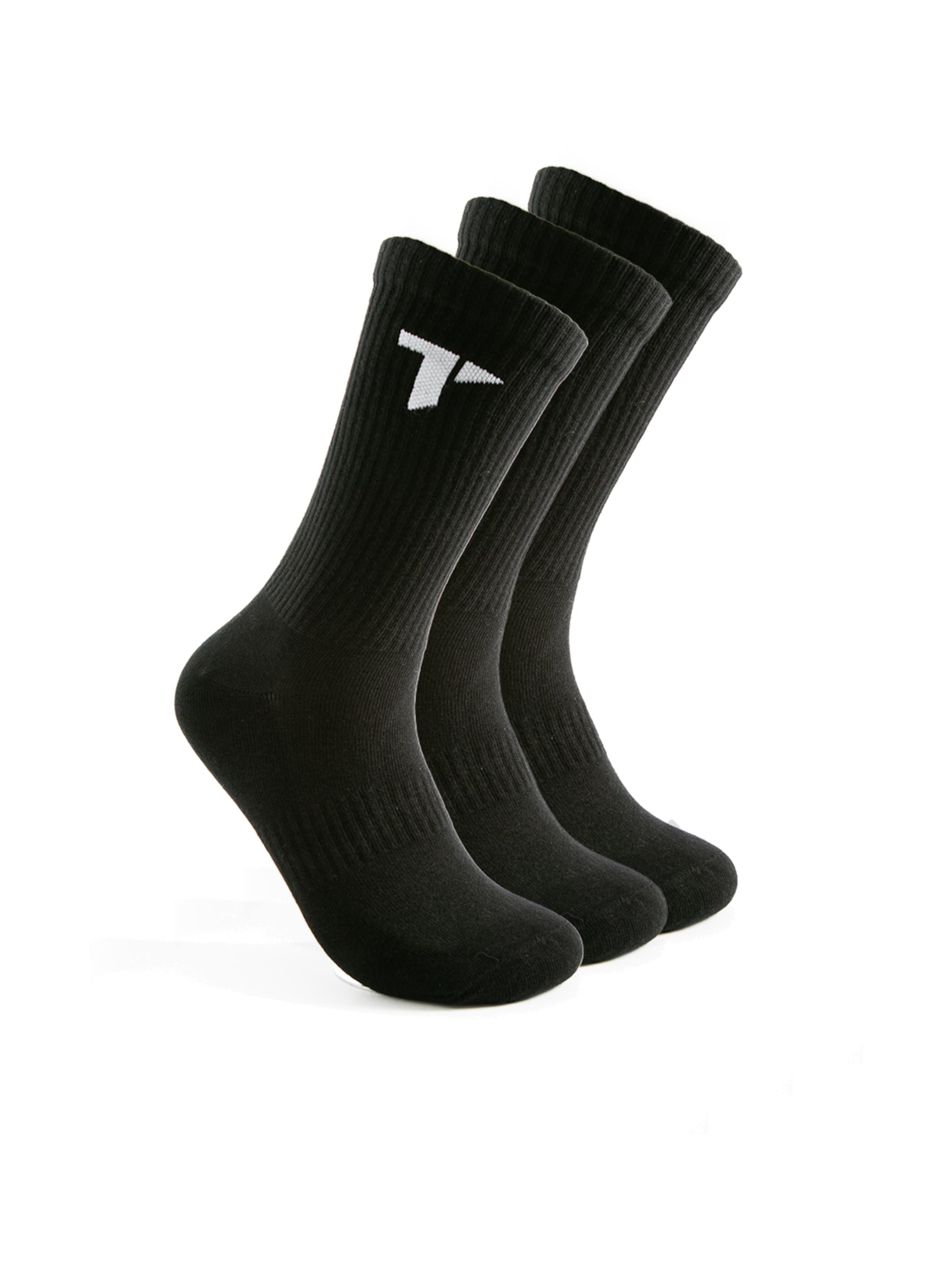 TRYIT Athletic Socks 'TRYIT Sportsocken mit Komfortsohle' in Black: front