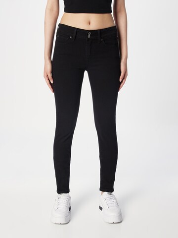 Skinny Jeans '711 Double Button' di LEVI'S ® in nero: frontale