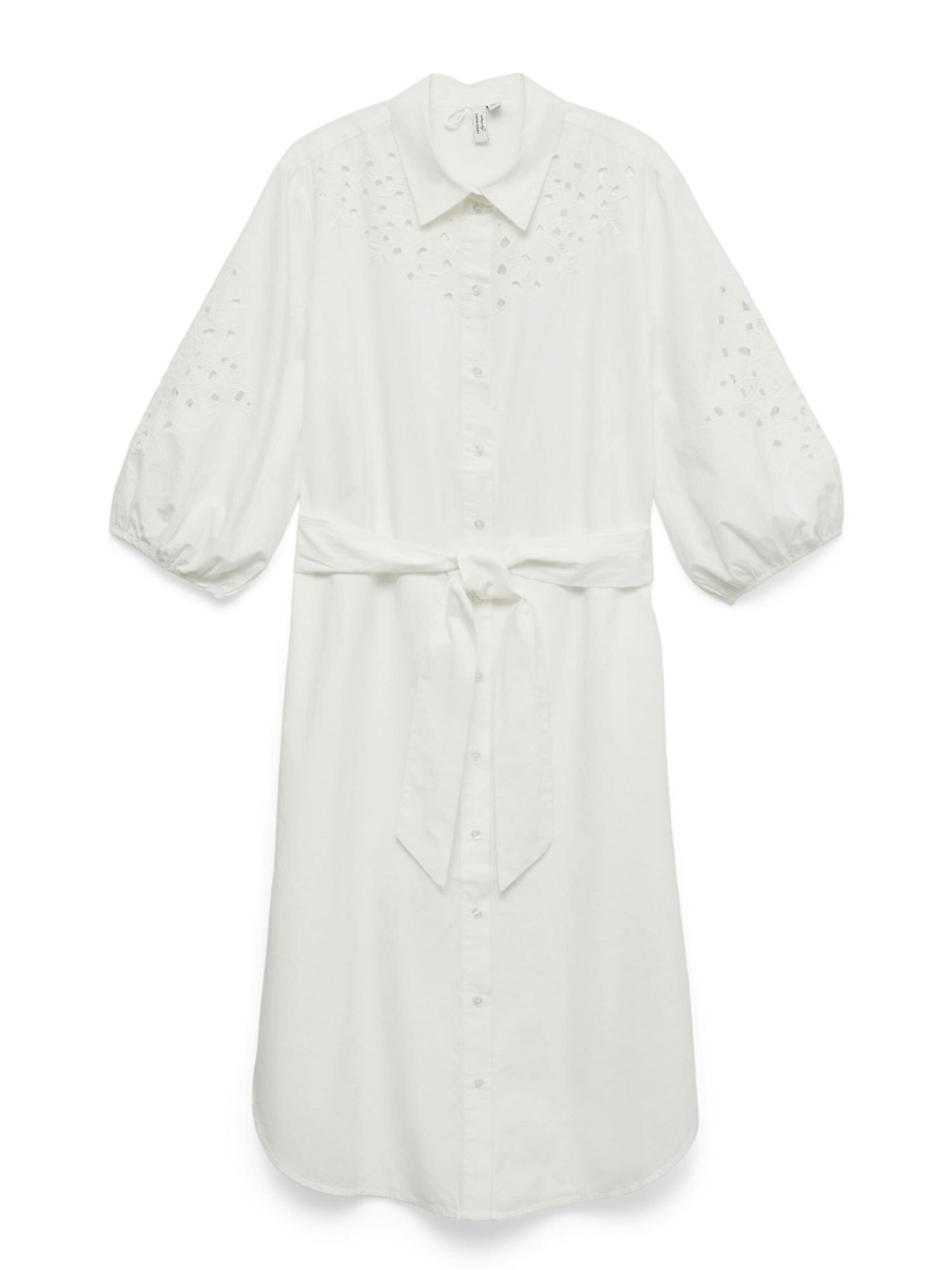 Robe-chemise VERO MODA en blanc : devant