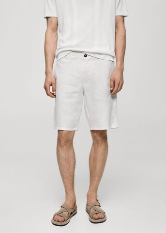 MANGO MAN Slimfit Hose 'Carp' in Weiß: Vorderseite