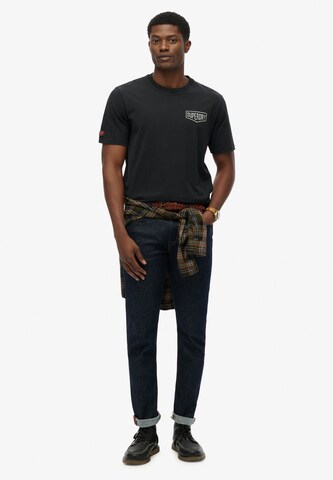 T-Shirt 'Work Tab' Superdry en noir