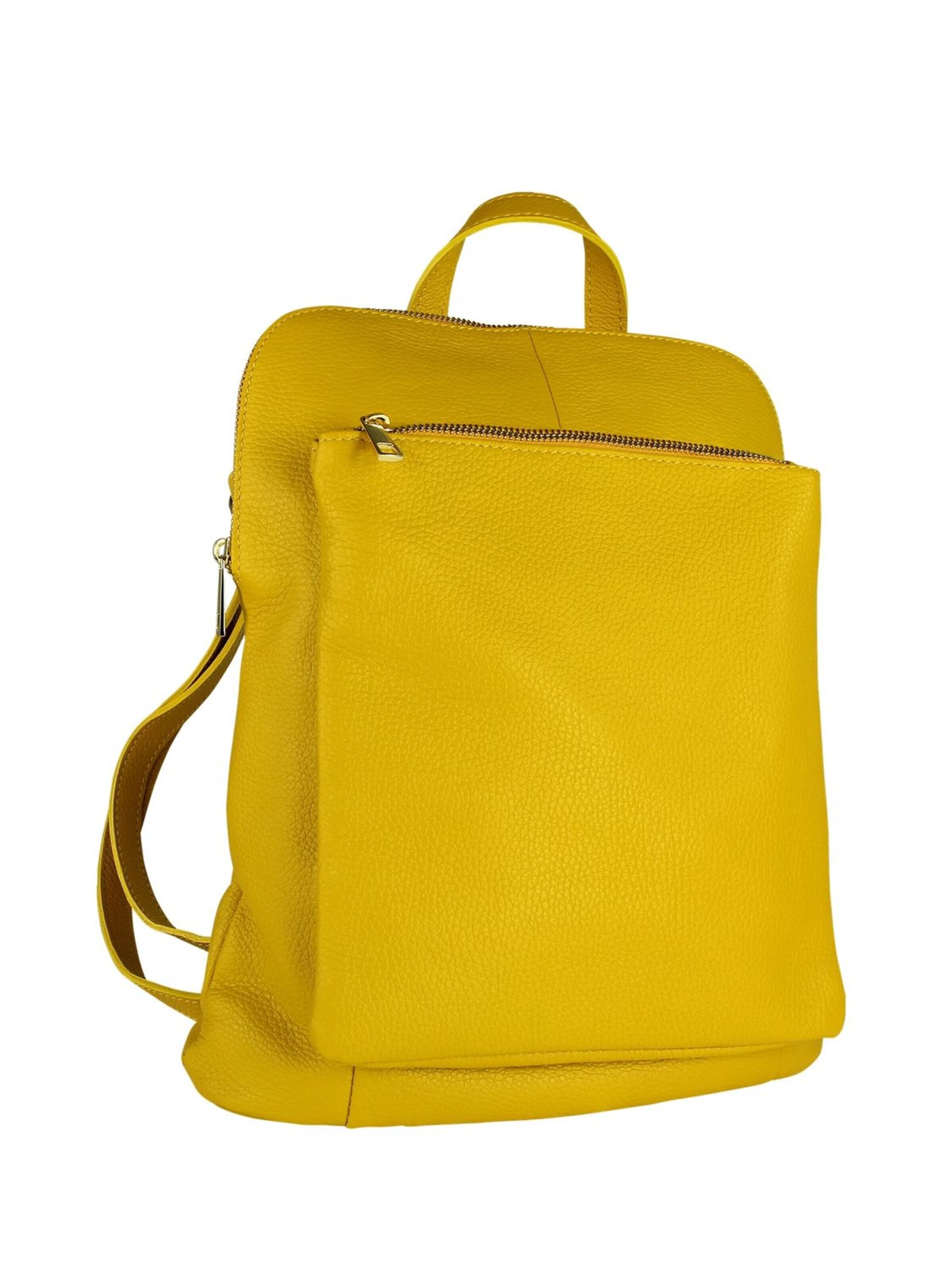 Toscanto Backpack in Yellow: front