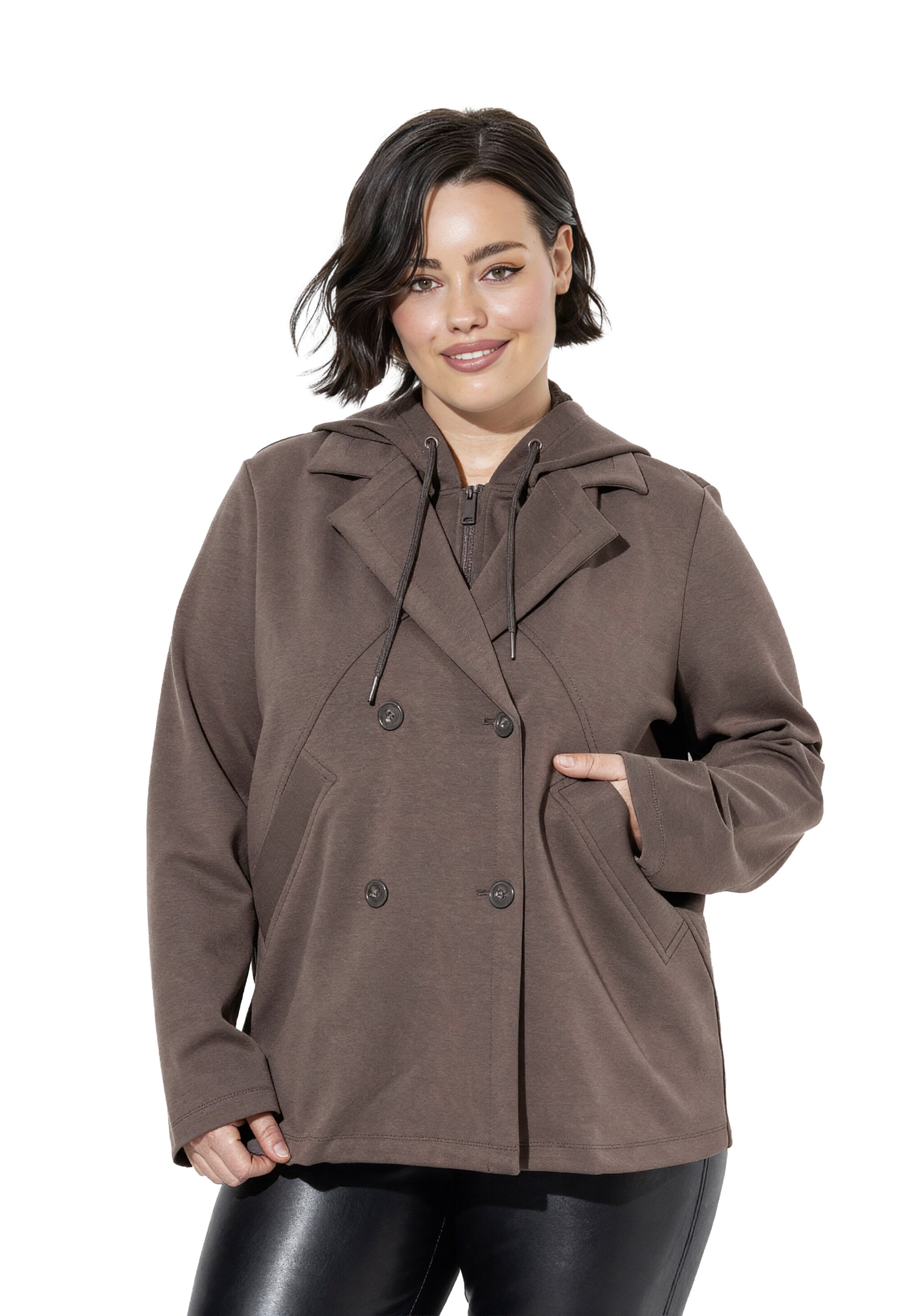 Ulla Popken Jacke in Braun: Vorderseite