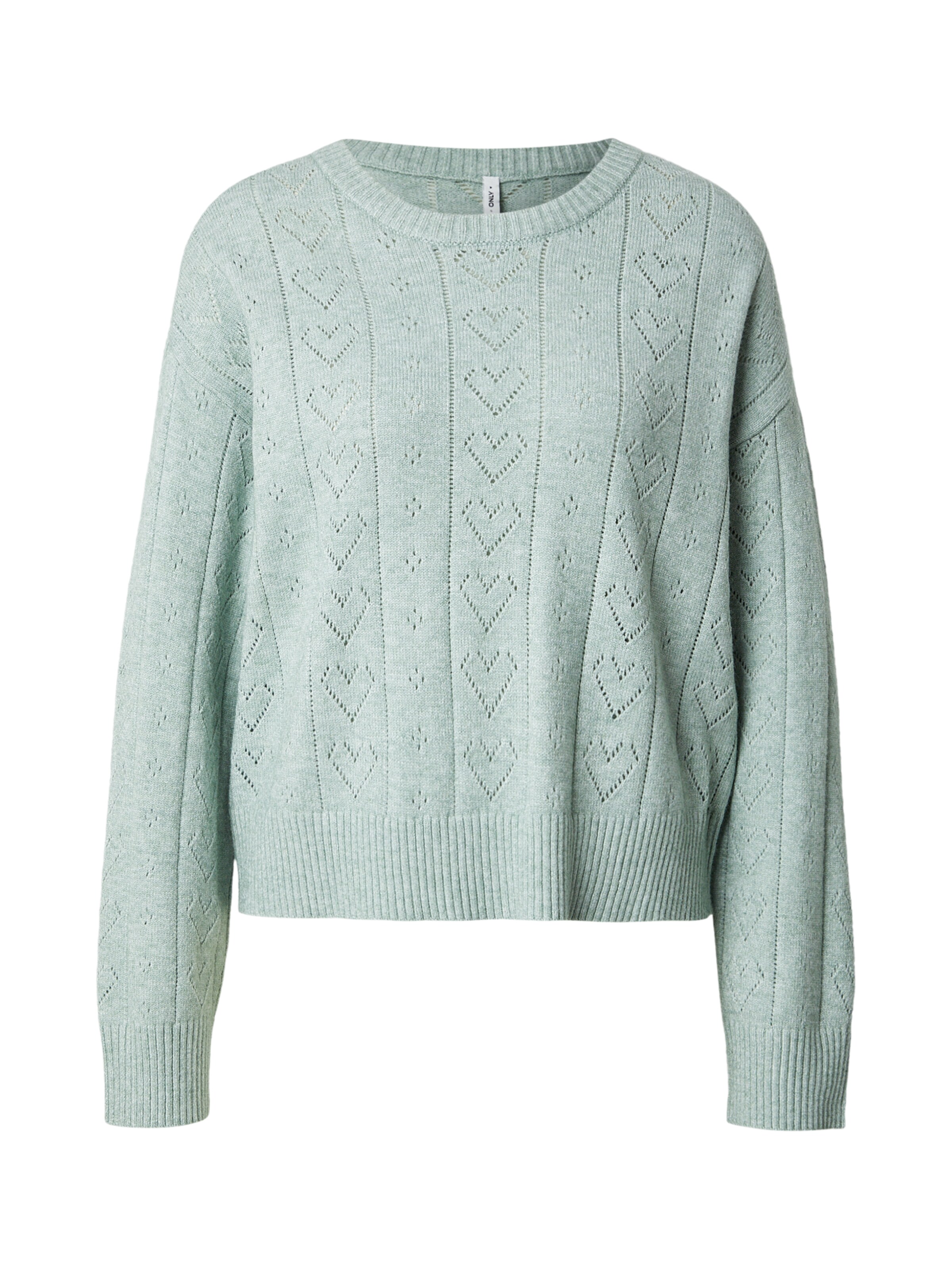ONLY Pulóver 'ONLPAINT' - zöld: elől