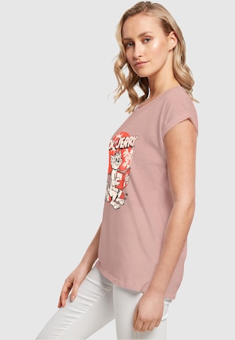ABSOLUTE CULT Shirt 'Tom And Jerry - Rocket Prank' in Pink