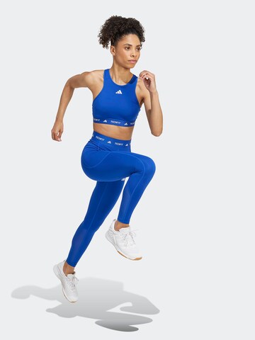 ADIDAS PERFORMANCE Бюстие Спортен сутиен в синьо: отпред