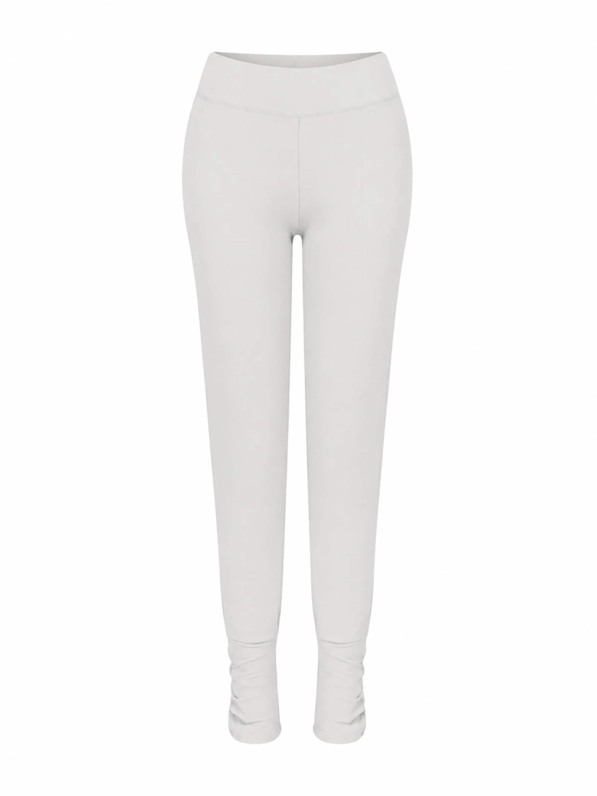 Albero Natur Tapered Hose 'Damen Bio-Baumwoll Yogahose'‌‌‌‌‌‌ in Weiß: Vorderseite