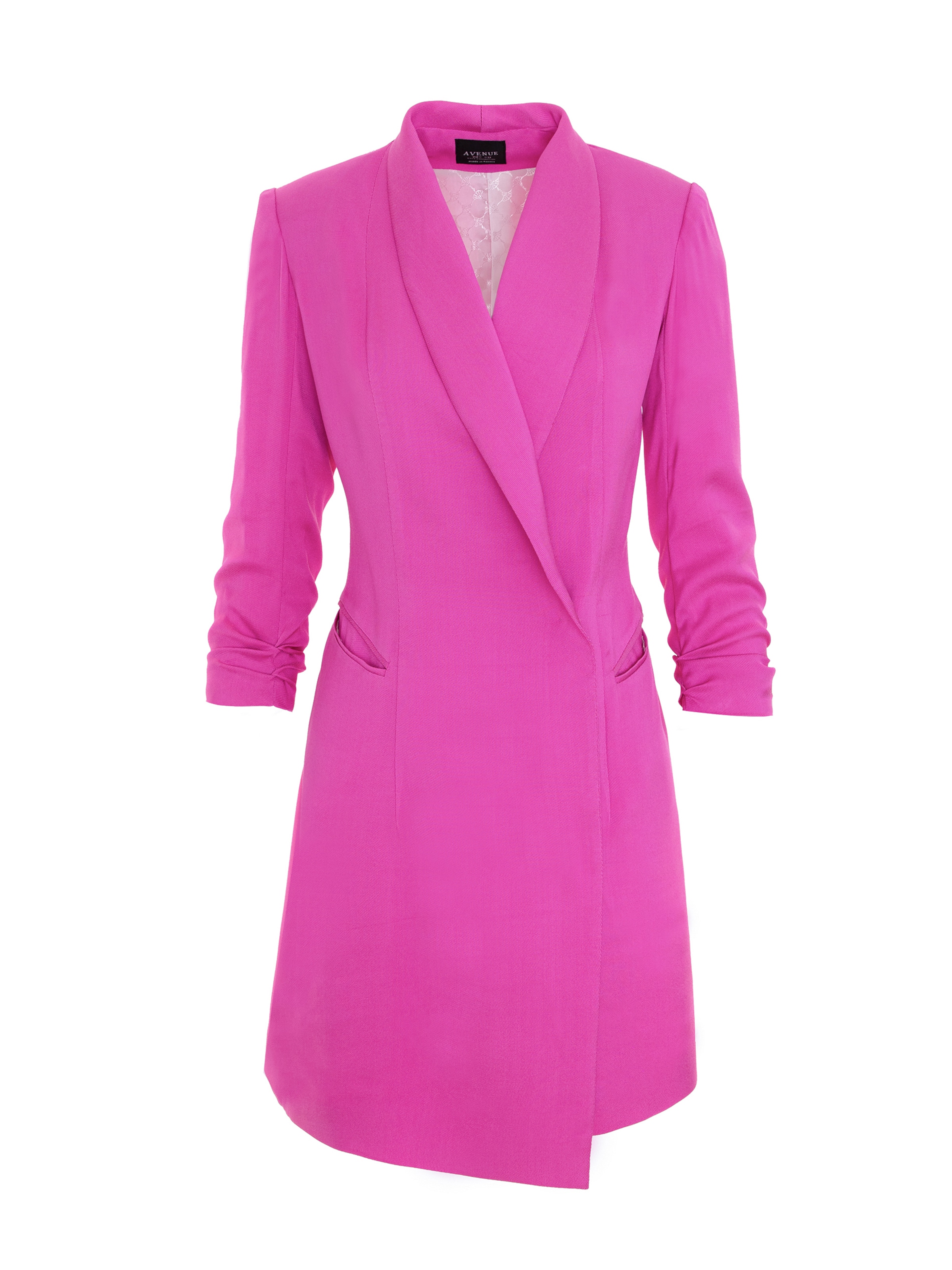 AVENUE N°29 Kjole 'Asymmetric Tailored Blazer Dress' i pink: forside