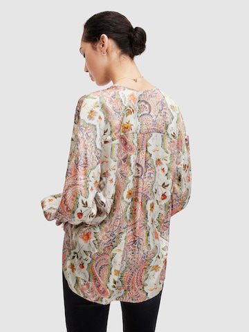 AllSaints - Blusa 'PENNY CASCADE' en verde: atrás