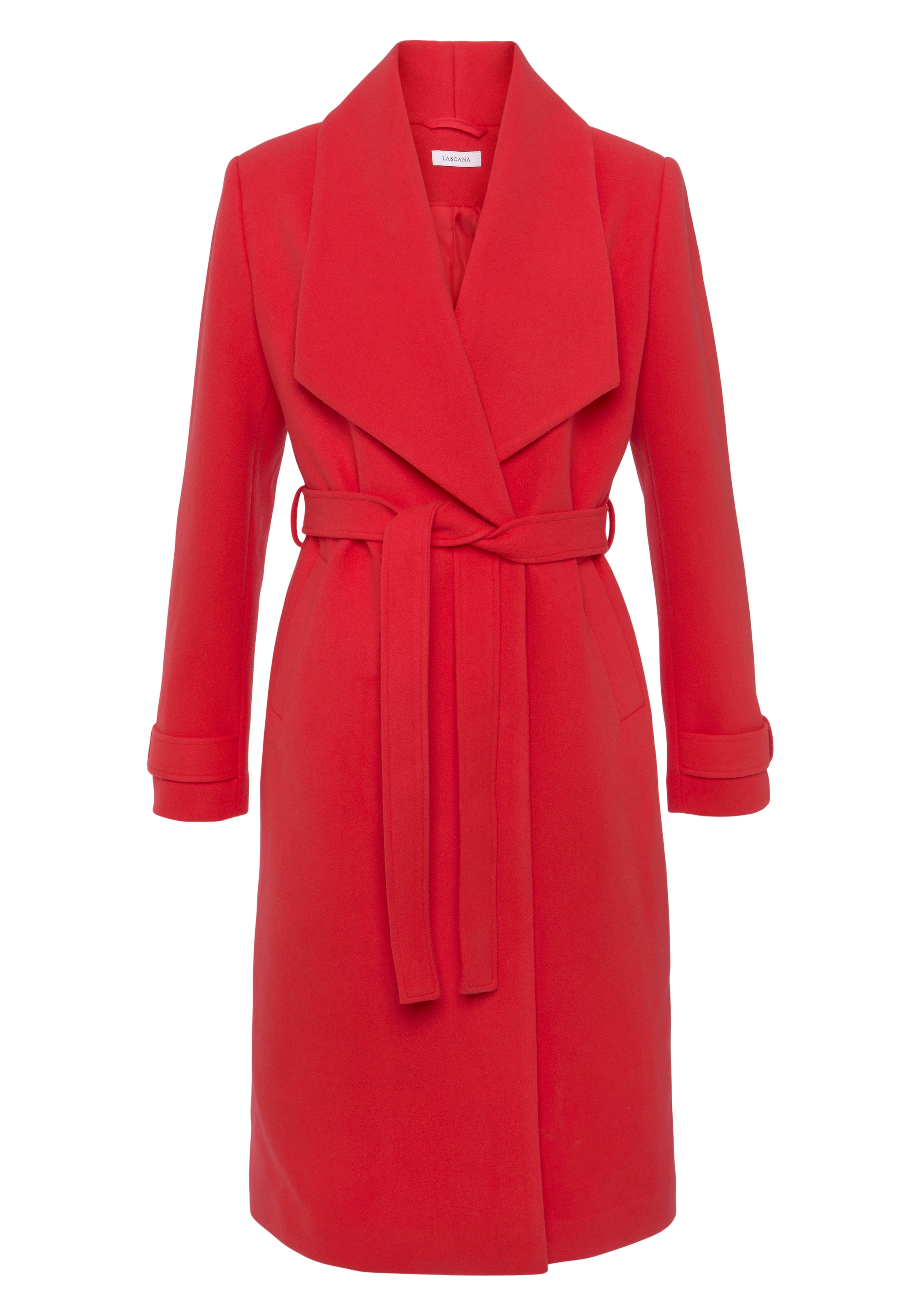Palton de primăvară-toamnă de la LASCANA pe roșu: față