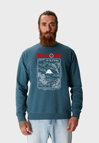 Oldskull Sweatshirt in Grün: Vorderseite