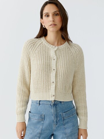 OUI Knit Cardigan in Beige: front