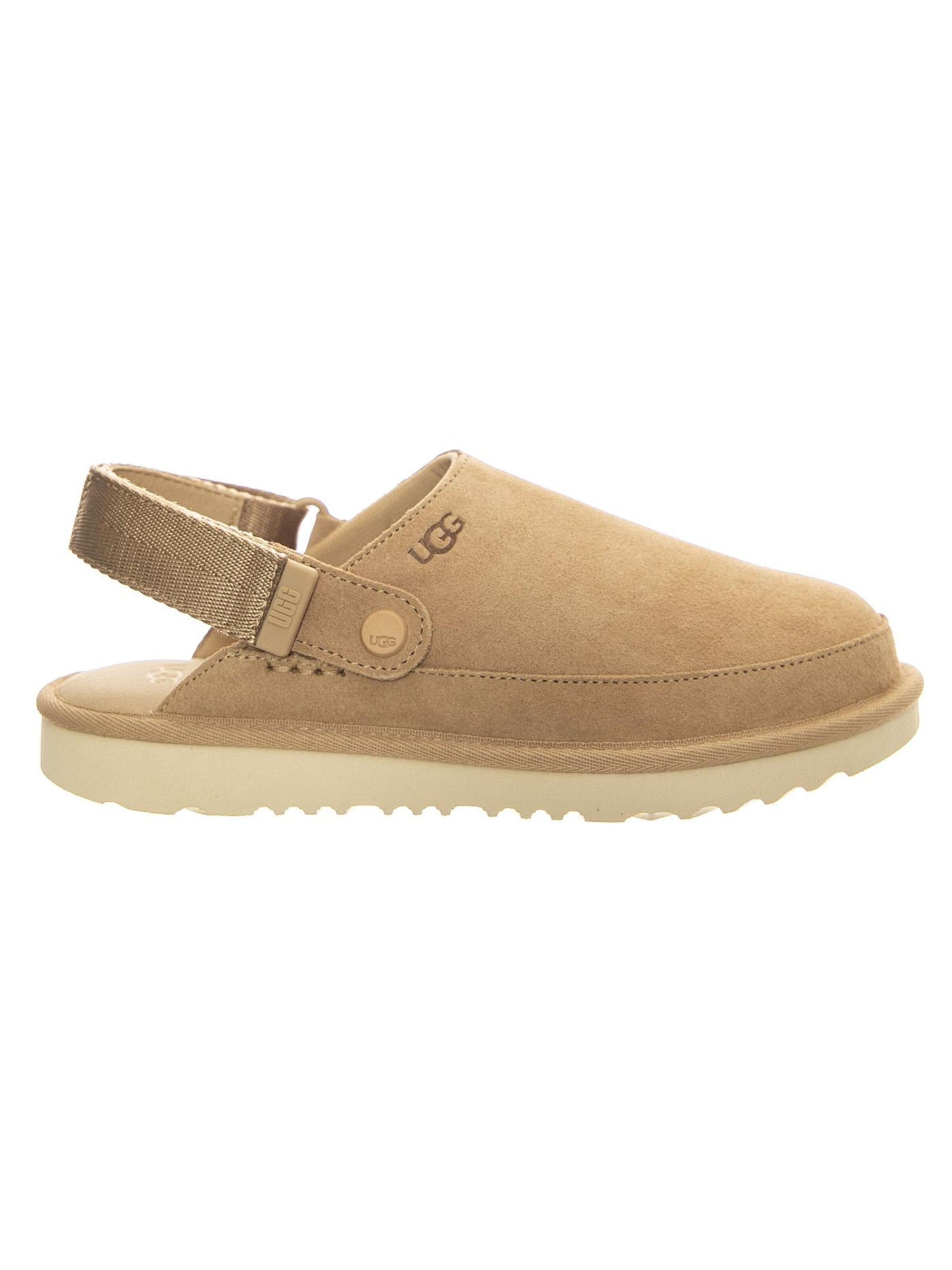 Sandales 'K GoldenStar Clog Driftwood' UGG en beige : devant