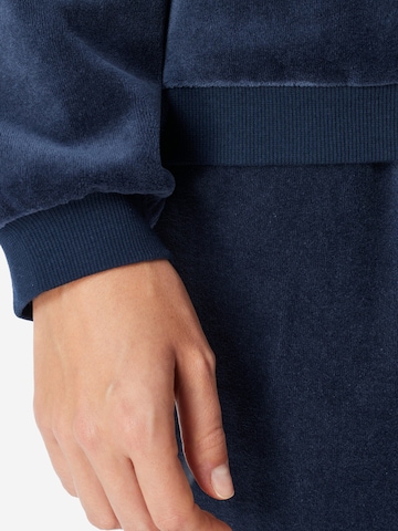 SCHIESSER Pajama 'Casual Velour' in Blue
