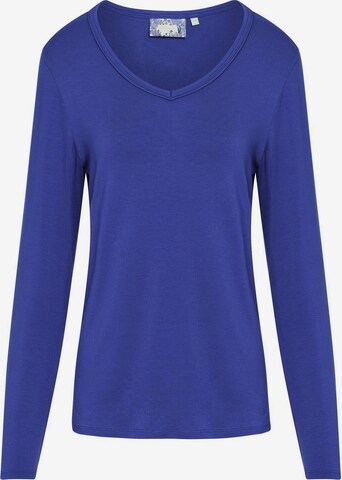 ESSENZA Pajama Shirt 'Eva' in Blue: front