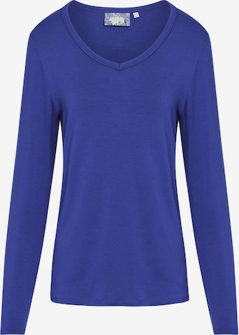 ESSENZA Pajama Shirt 'Eva' in Blue: front