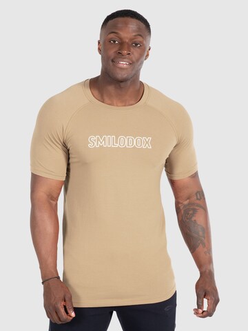 T-Shirt 'Timmy' Smilodox en beige : devant