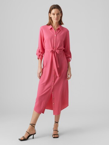 VERO MODA Платье-рубашка 'CATE' в Ярко-розовый