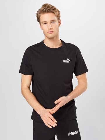 PUMA Performance Shirt 'Essentials' in Black: front