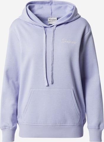 SKECHERS Sportief sweatshirt in Lila: voorkant