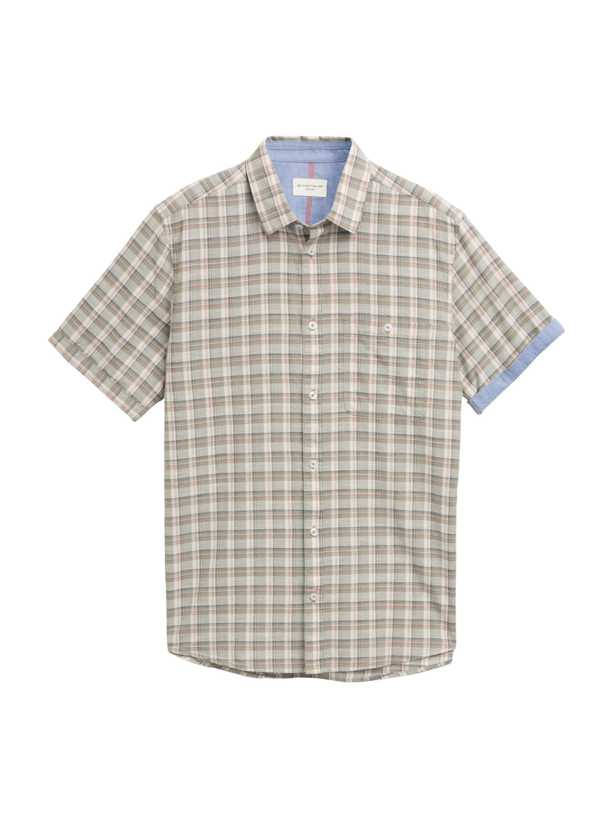 TOM TAILOR Regular fit Button Up Shirt in Green: front