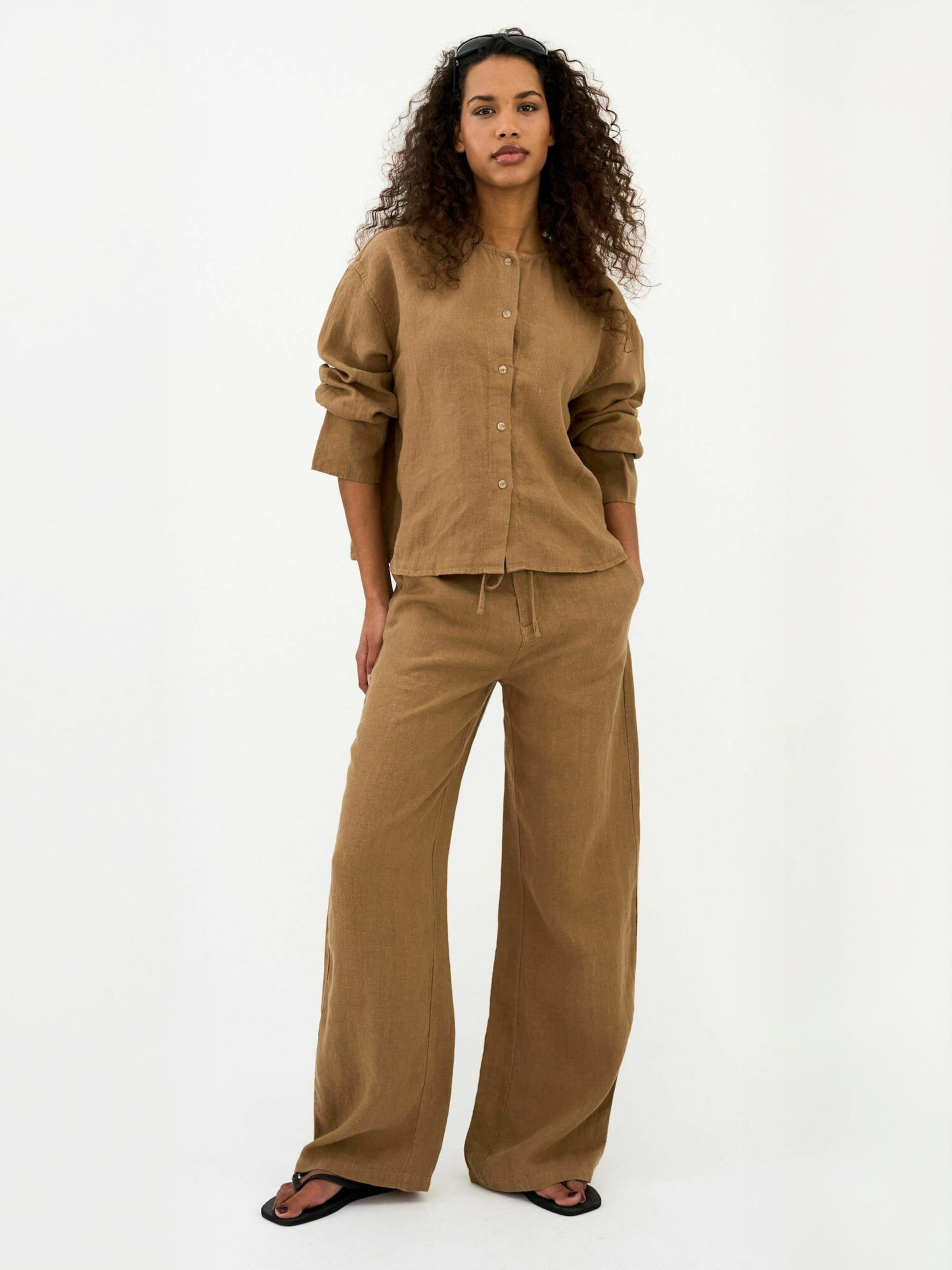 Regular Pantalon ' IVY-Violet ' Ivy Copenhagen en beige : devant