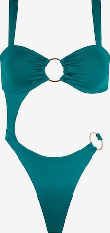 Acuarela Brand - Bandeau Traje de baño 'Sirena' en azul: frente