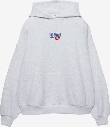 Pull&BearSweater majica - siva boja: prednji dio