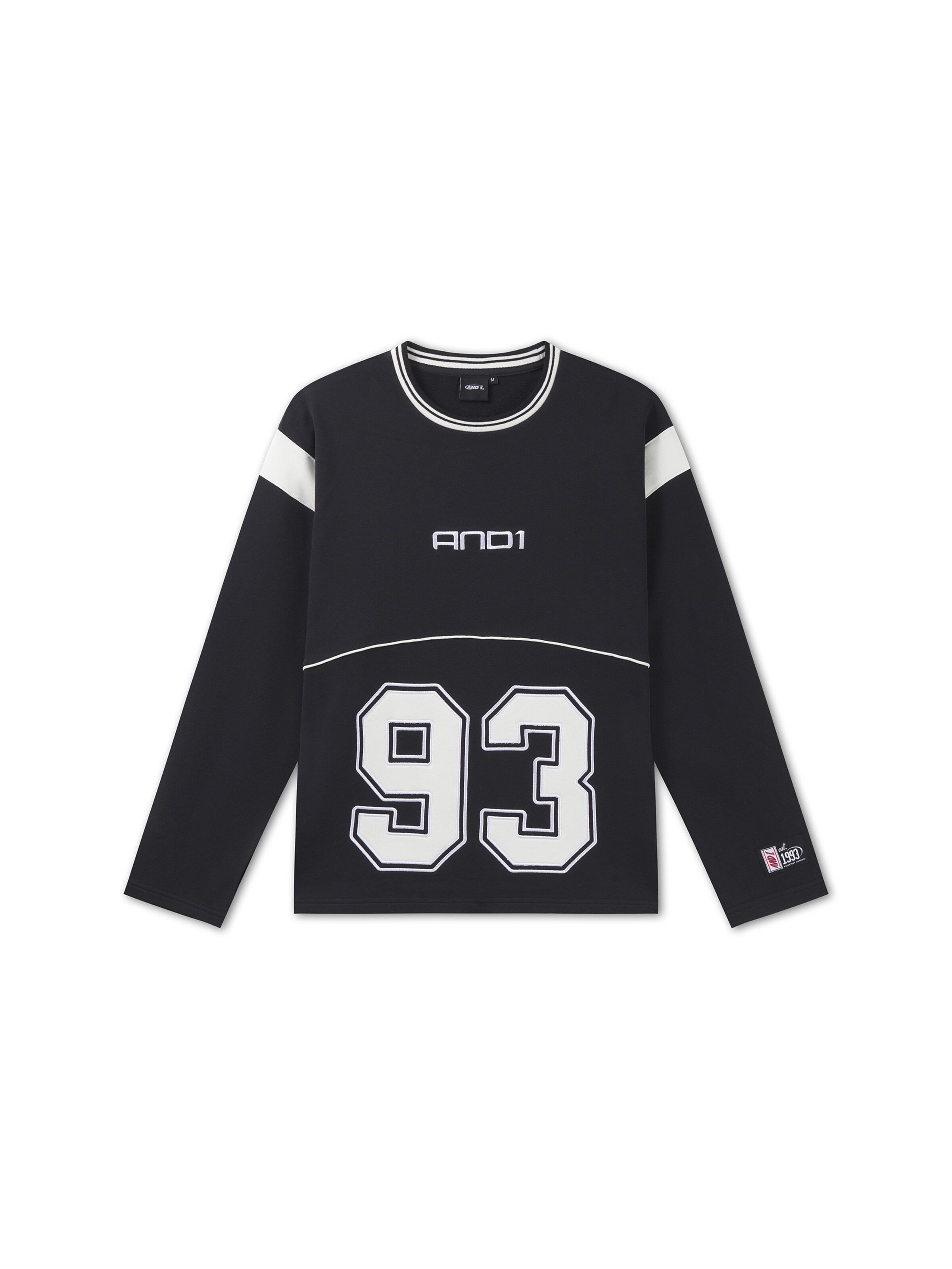 AND1 Sweatshirt '93' in Black: front