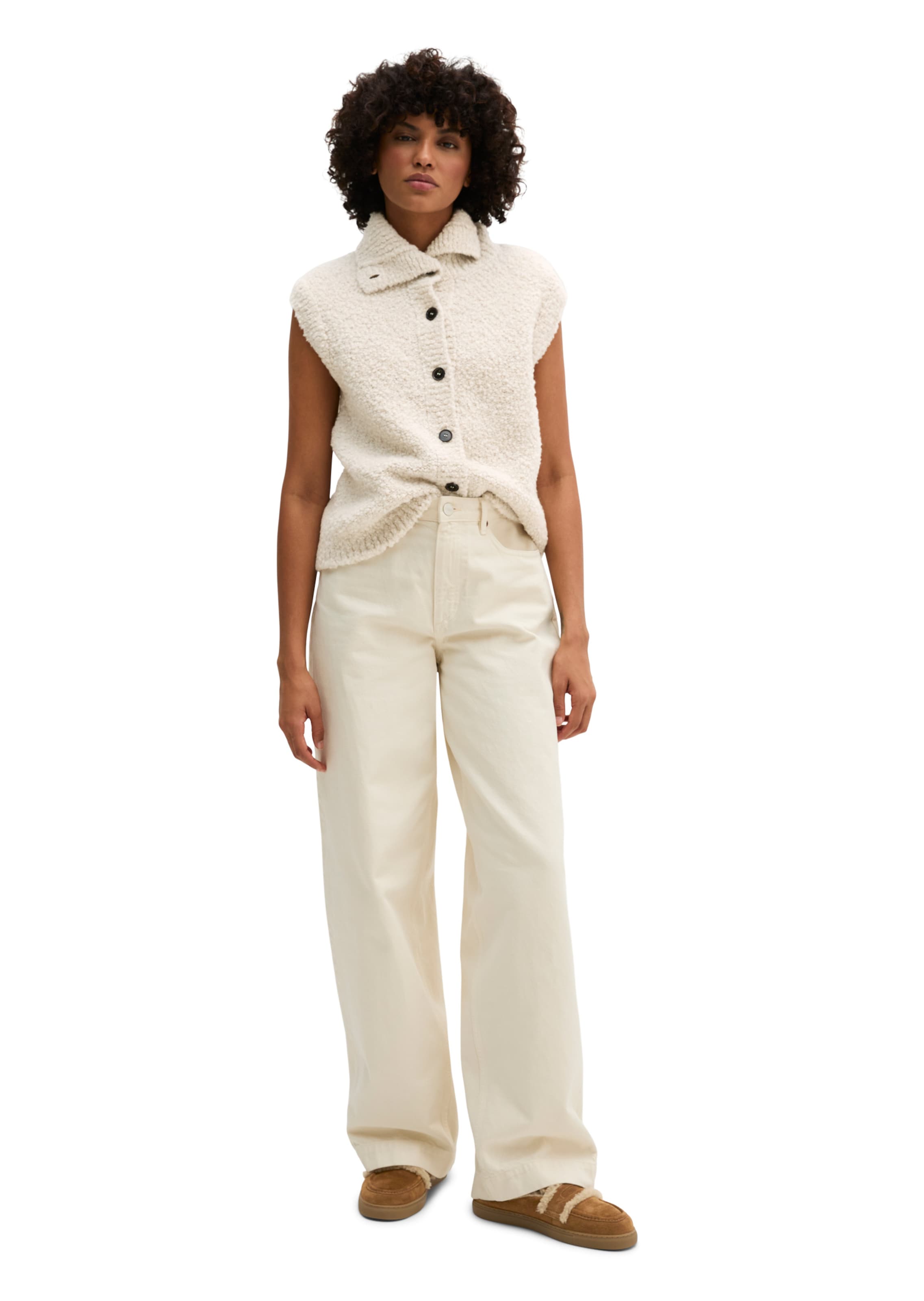 Marc O'Polo Gebreid vest in Beige