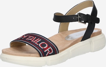 TOM TAILOR Strap Sandals in Blue: front