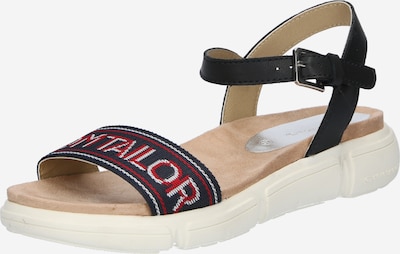 Sandale cu baretă TOM TAILOR pe bleumarin / roșu / alb, Vizualizare produs