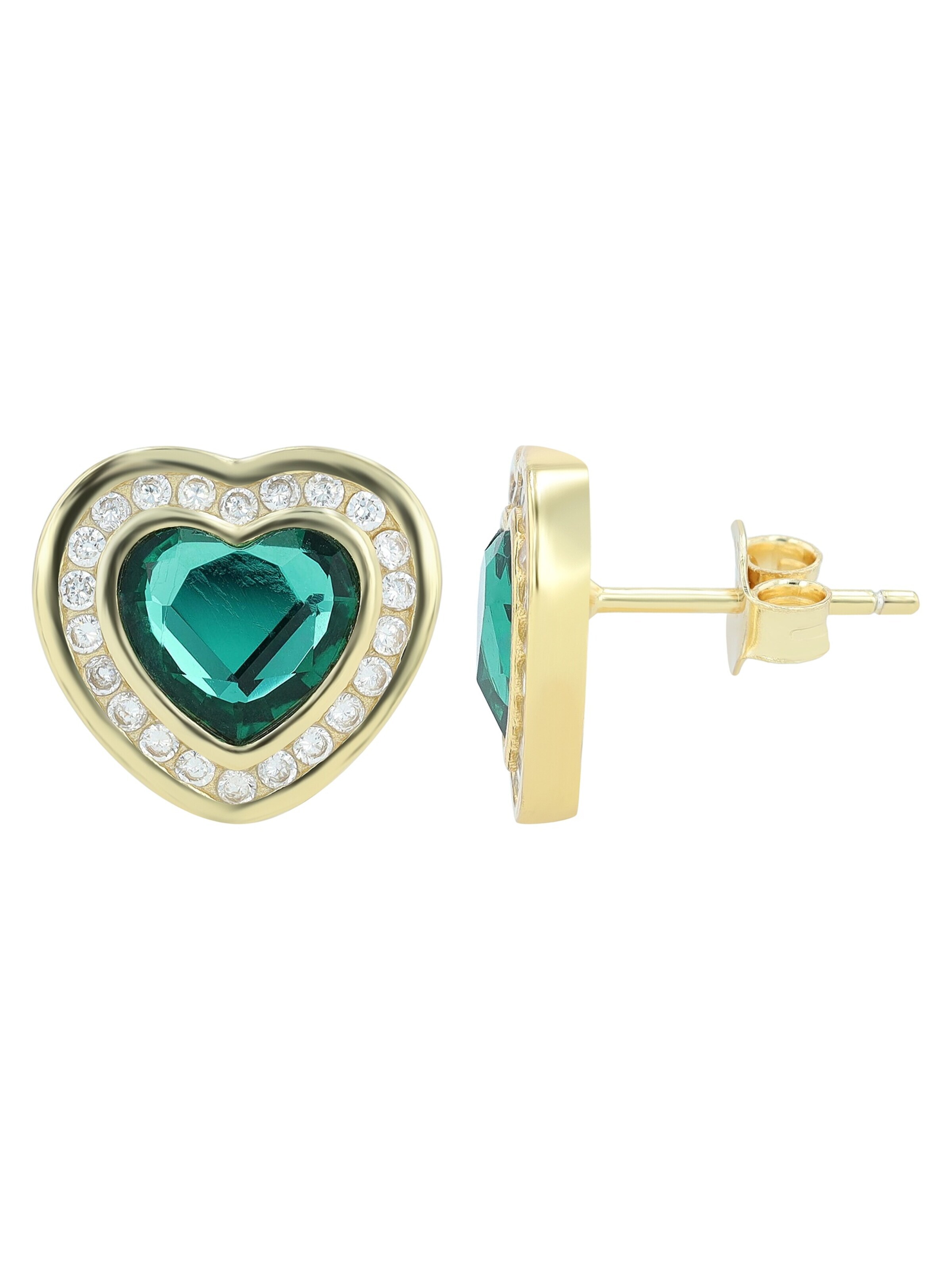 Akzent Earrings '"Alvira" aus 925 Sterlingsilber, rhodiniert, langlebig' in Gold